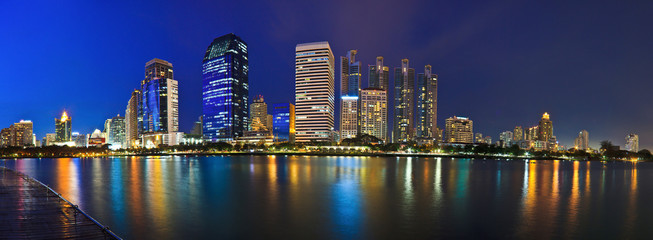 Plakat Cityscape at night Bangkok
