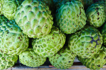 The Closeup of custard apple