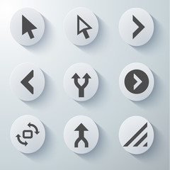 White 3d icons 3d icons set icon collection vector illustration