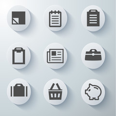 White 3d icons 3d icons set icon collection vector illustration