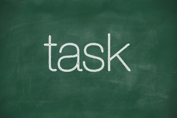 task written with chalk