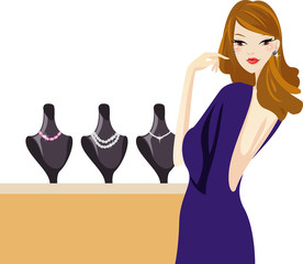 Beaty girl and jewellery