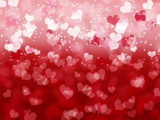 Valentine's day background with hearts