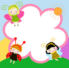 fairy girls and frame