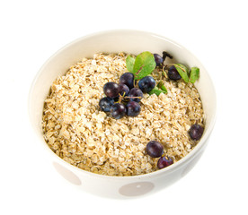 oat flakes with blackthorn