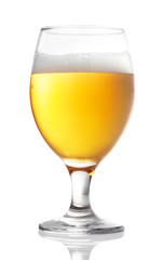 glass with cold, golden beer