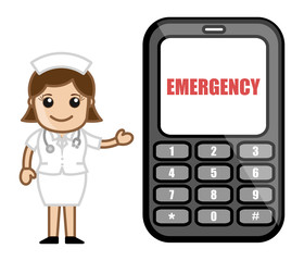 Emergency Call - Medical Cartoon Vector Character