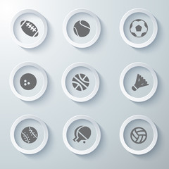 Icon Set collection White 3d icons 3d icons vector illustration 