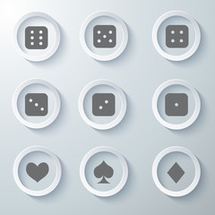 Icon Set collection White 3d icons 3d icons vector illustration 