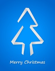 blue christmas card