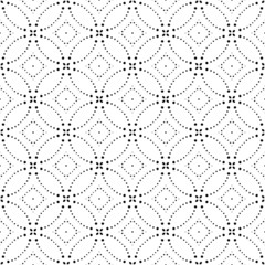 Vector Seamless Monochrome Geometric Pattern