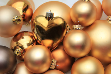 christmas ornaments: 50 shades of gold