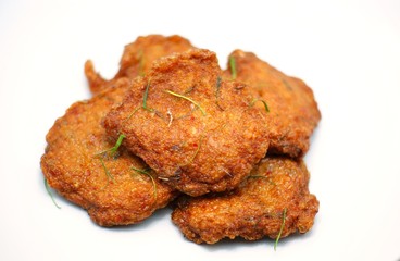 Deep-fried curried fish patties, thai food