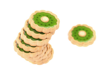 Stack of kiwi biscuits