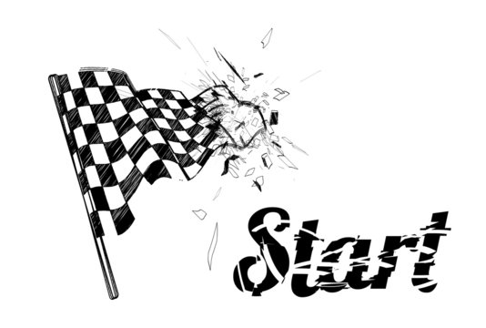 Drawing checkered flag in the dynamic style