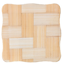 Empty wooden plank on white background.