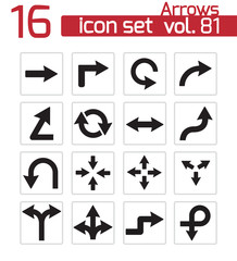 Vector black icon arrows icons