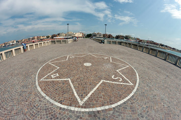 Compass rose in Ostia, Italy