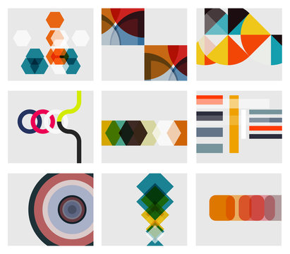 Modern abstract geometrical background templates