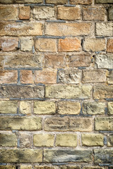 Brick wall.