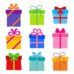 vector collection: gift boxes
