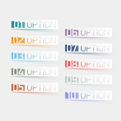 Infographics number options template