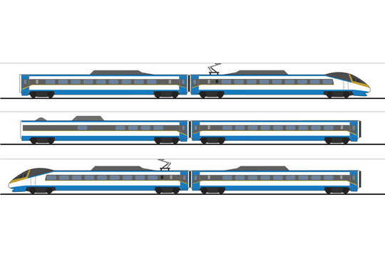 Pendolino high-speed train vector graphic