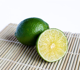 Fototapeta na wymiar Fresh lime and slice