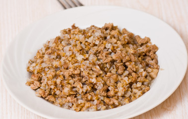 Buckwheat porridge with minced meat