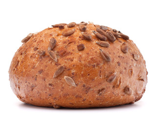 Hamburger bun or roll with sesame seeds  cutout