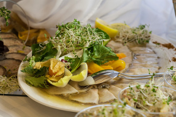 Bean sprouts and snacks