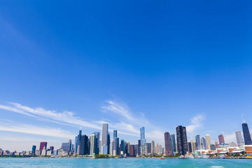 Obraz premium Chicago Skyline With Blue Clear Sky