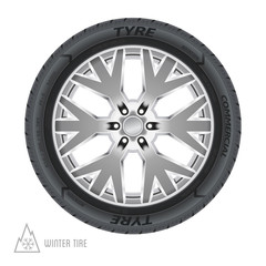 Obraz premium Winter tire abstract illustration