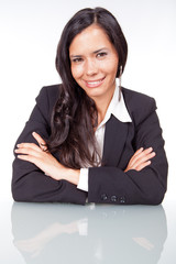 Administrative woman smiling