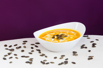 Kürbiscreme Suppe 1