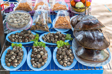 ready to eat seafood on the beach