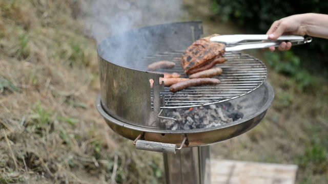 Entenbrust und Wurst Grillen