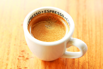 White ceramic coffee cup