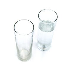 water glass isolated on white background