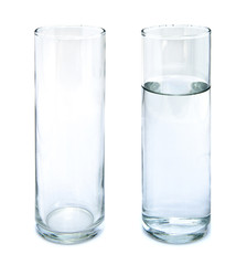 water glass isolated on white background