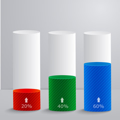 Template with a group of columns percent downloads.