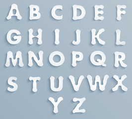 Set of paper the alphabet