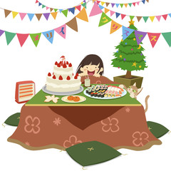こたつでクリスマス