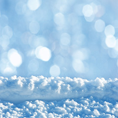 snowy background with empty space