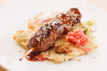 Beef Kebab with vegetables