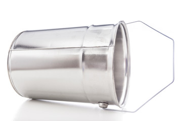 Empty bucket, isolated on a white background