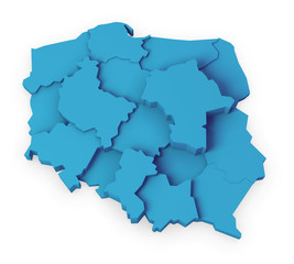 Naklejka premium mapa Polski