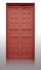 Wood door in a temple.