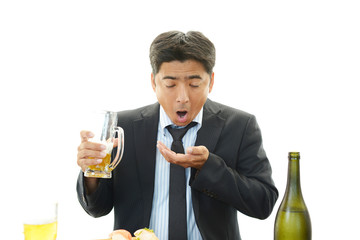 酔っ払ったビジネスマン