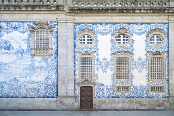 Fotobehang traditional tiled church in central porto portugal © TravelPhotography
